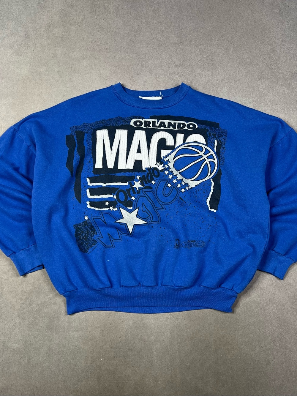 Orlando Magic Blue Graphic Crewneck Sweatshirt Vintage NBA